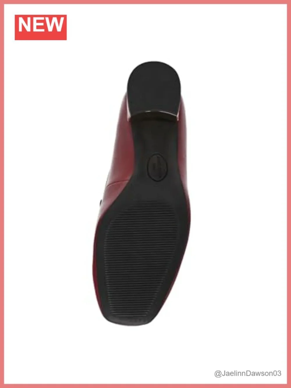 Anne Klein Tobi Leather Block Heel Pumps Slip-On Round Toe Women's Shoes